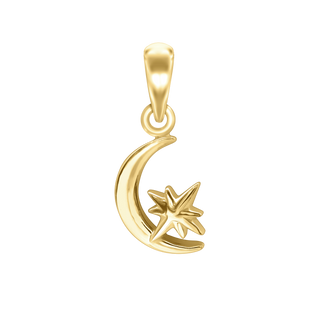 Half Moon with Star Charm (23 x 30mm)