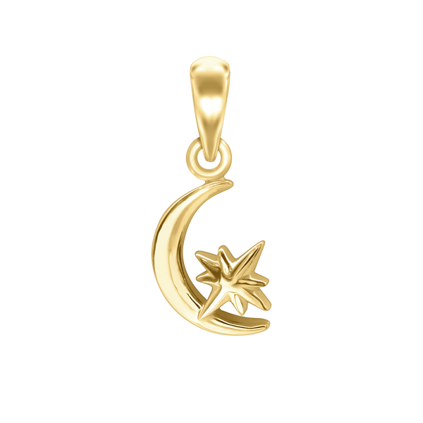 Half Moon with Star Charm (23 x 30mm)