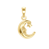 Moon with Face and Star Charm (21 x 10mm)