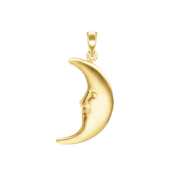 Half Moon with Face Charm (29 x 13 mm)