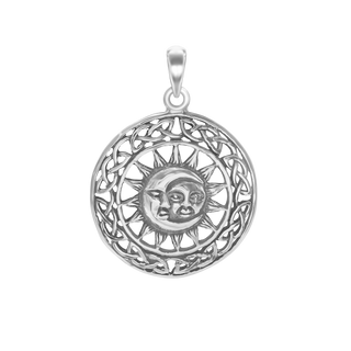 Sun and Moon Faces Charm (38 x 27mm)