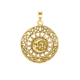 Sun and Moon Faces Charm (38 x 27mm)