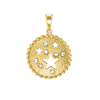 Stars on Disc with CZ's Charm (31 x 22mm)