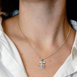 ITI NYC Mariner Anchor Crucifix Pendant in Sterling Silver