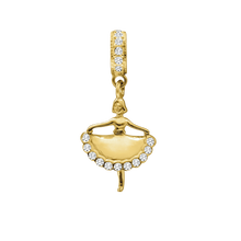 Load image into Gallery viewer, Ballet Dancer with CZ&#39;s Charm (28 x 14mm)

