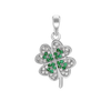 Four Leaf Clover with CZ's Charm (23 x 13 mm)