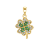 Four Leaf Clover with CZ's Charm (23 x 13 mm)
