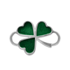 Shamrock Bracelet Top in Sterling Silver (28 x 20mm)