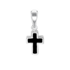 Tiny Black Cross Charm (16 x 6 mm)