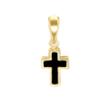 Tiny Black Cross Charm (16 x 6 mm)