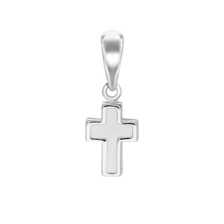 Tiny White Cross Charm (16 x 6mm)