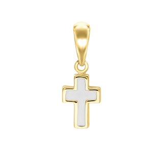 Tiny White Cross Charm (16 x 6 mm)