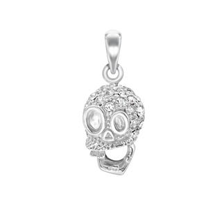 Skull Charm with CZ's (20 x 10mm)