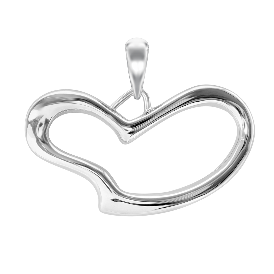 Large Open Heart Charm (23 x 31mm)