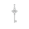 Key Charm with CZ's (43 x 13mm)