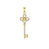 Key Charm with CZ's (43 x 13mm)