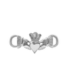 Small Claddagh Bracelet Top in Sterling Silver (29 x 11mm)