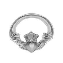 Load image into Gallery viewer, Large Claddagh Bracelet Top in Sterling Silver (30 x 28mm)
