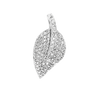 Leaf Charm with CZ's (21 x 10mm)