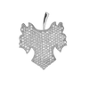 Maple Leaf Charm with CZ's (28 x 20mm)