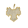 Maple Leaf Charm with CZ's (28 x 20mm)