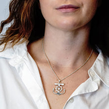 Load image into Gallery viewer, ITI NYC Mariner Anchor Cross Pendant in Sterling Silver
