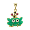 Little Frog Enamel Charm with CZ's (21 x 15mm)