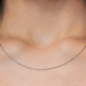 Canal St. Cable Necklace in 14K White Gold