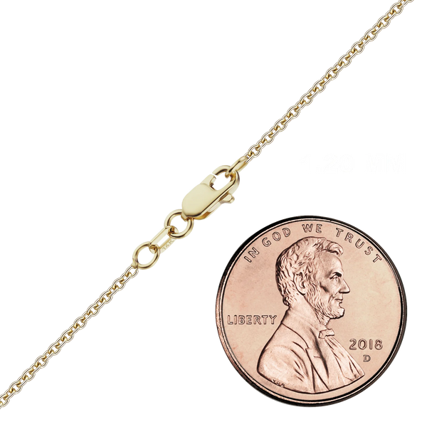 Canal St. Cable Anklet in 14K Yellow Gold