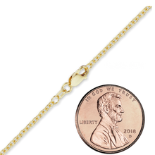 Load image into Gallery viewer, Canal St. Cable Chain Anklet in 10K Yellow Gold

