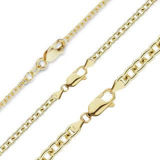 Canal St. Cable Anklet in 18K Yellow Gold