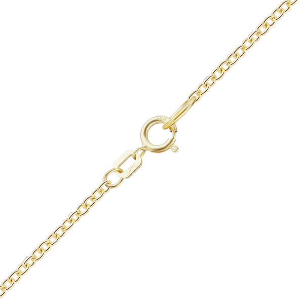 Canal St. Cable Necklace with Spring Ring in 14K Yellow Gold
