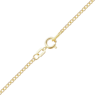 Canal St. Cable Necklace with Spring Ring in 14K Yellow Gold