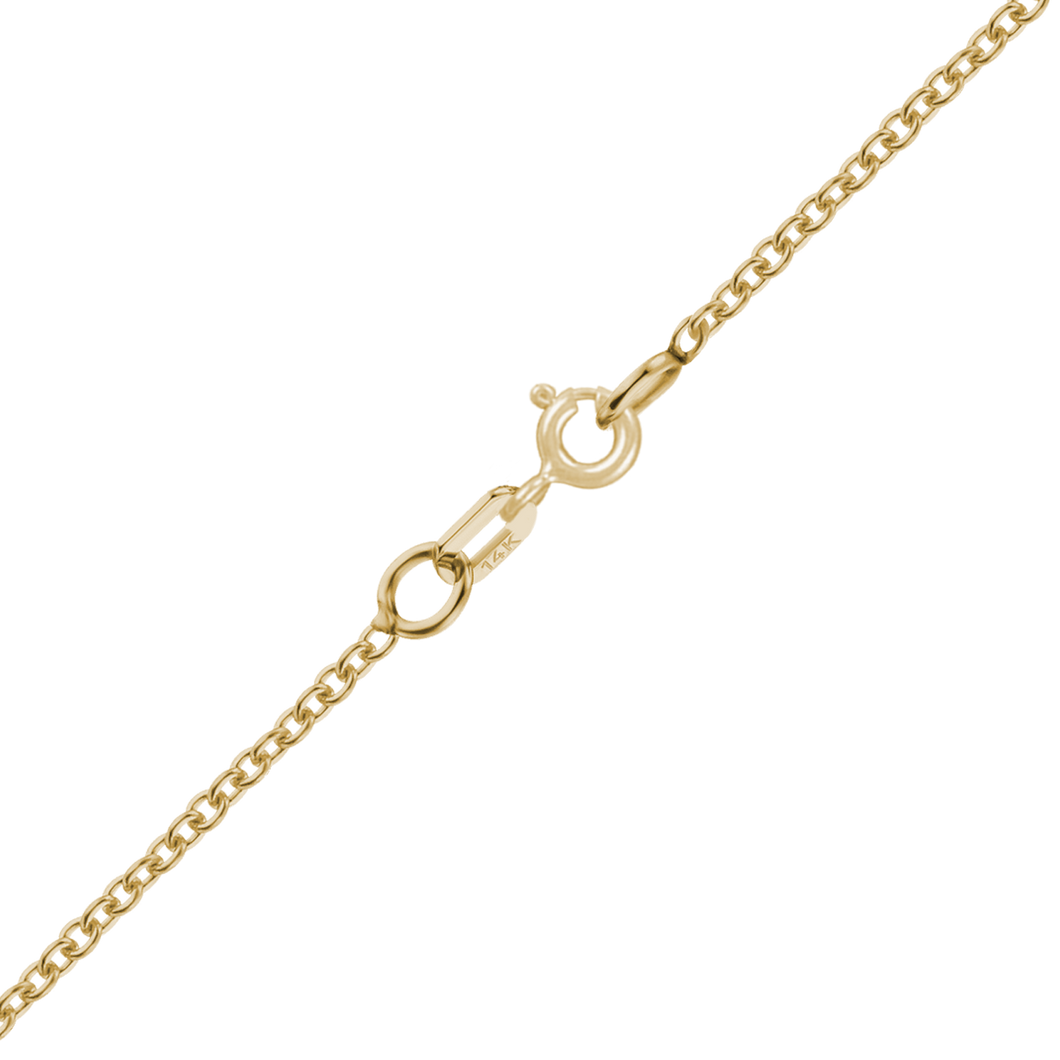 Canal St. Cable Necklace Necklace with Spring Ring in 14K Yellow Gold