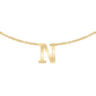 Hanging Initial Necklace in 14K Yellow Gold