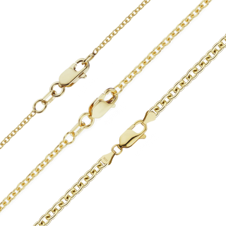 Canal St. Cable Chain Anklet in 10K Yellow Gold