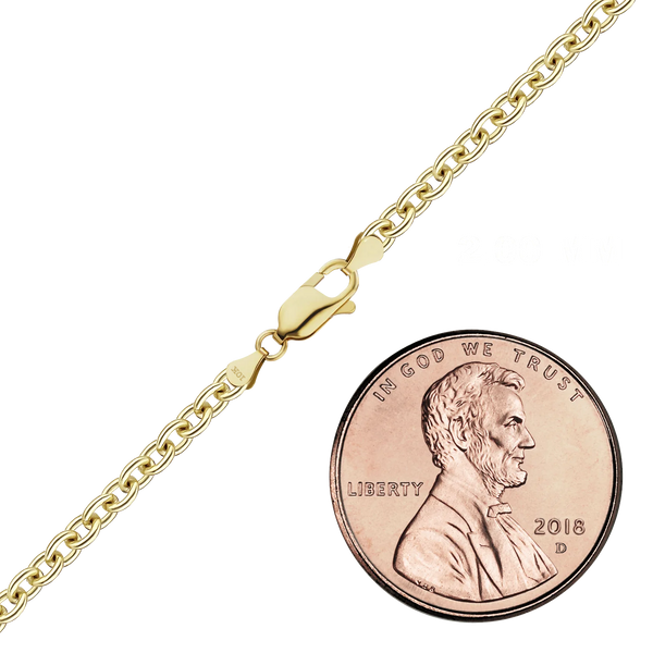 Canal St. Cable Chain Necklace in 10K Yellow Gold