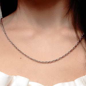 Canal St. Cable Necklace in 14K White Gold