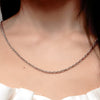 Canal St. Cable Necklace in 14K White Gold