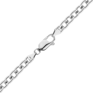 Canal St. Cable Anklet in 14K White Gold