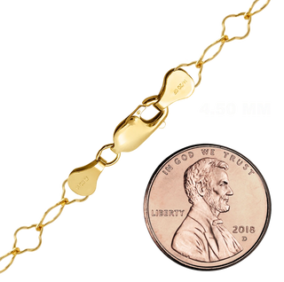 Finished Clover Anklet in 14K Gold-Filled