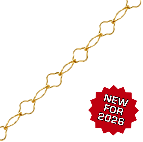 Bulk / Spooled Clover Chain in 14K Gold-Filled (4.50 mm - 4.90 mm)