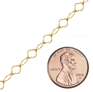 Bulk / Spooled Clover Chain in 14K Gold-Filled (4.50 mm - 4.90 mm)