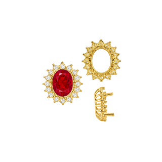 ITI NYC Oval Cluster Tops (12-16 Side Stones | 6.00 x 4.00 mm - 10.00 x 8.00 mm)