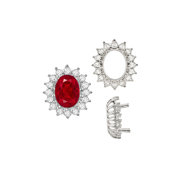 ITI NYC Oval Cluster Tops (12-16 Side Stones | 6.00 x 4.00 mm - 10.00 x 8.00 mm)