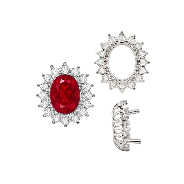 ITI NYC Oval Cluster Tops (12-16 Side Stones | 6.00 x 4.00 mm - 10.00 x 8.00 mm)