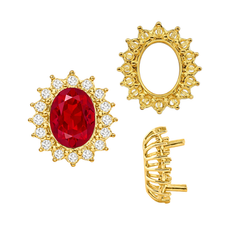 ITI NYC Oval Cluster Tops (12-16 Side Stones | 6.00 x 4.00 mm - 10.00 x 8.00 mm)