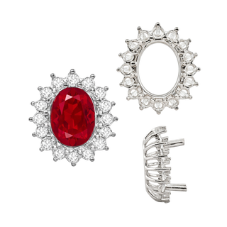 ITI NYC Oval Cluster Tops (12-16 Side Stones | 6.00 x 4.00 mm - 10.00 x 8.00 mm)