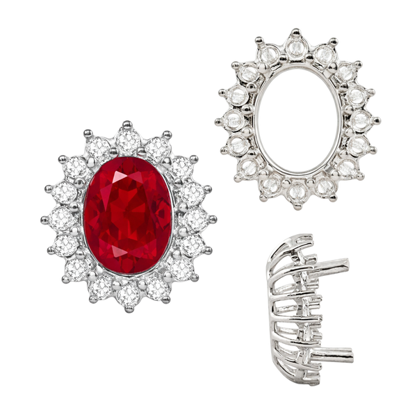 ITI NYC Oval Cluster Tops (12-16 Side Stones | 6.00 x 4.00 mm - 10.00 x 8.00 mm)