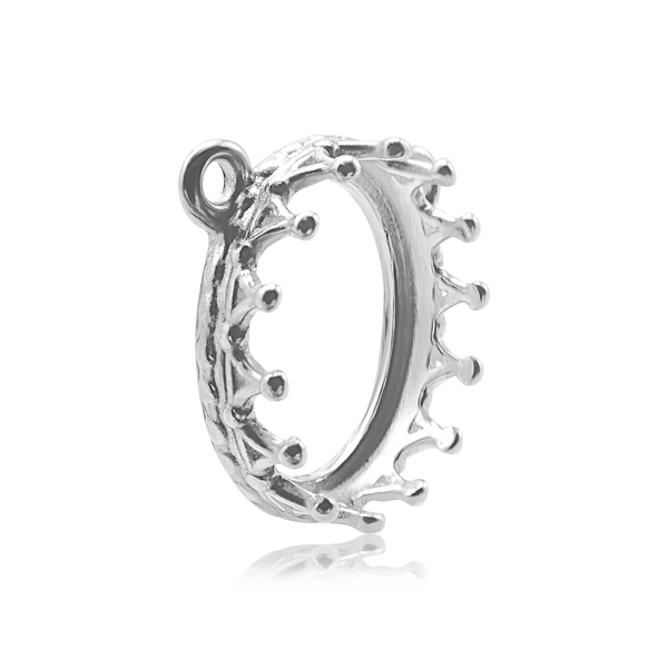 ITI NYC Oval Gallery Wire Bezel in Sterling Silver (8.00 x 6.00 mm - 10.00 x 8.00 mm)